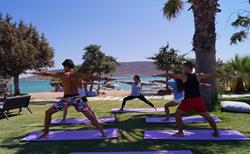 Alacati - Turkey Sportif Windsurf Clinic with Simon Winkley. Yoga at the centre.